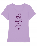 I love you to the moon and back Tricou mânecă scurtă guler larg fitted Damă Expresser