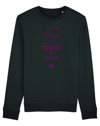 I love you to the moon and back Black