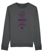 I love you to the moon and back Bluză mânecă lungă Unisex Rise