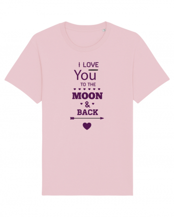 I love you to the moon and back Cotton Pink