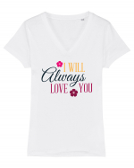 I will always Love you Tricou mânecă scurtă guler V Damă Evoker