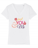 Just you and Me Lovely Tricou mânecă scurtă guler V Damă Evoker