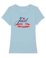 Just you and Me on Valentines Tricou mânecă scurtă guler larg fitted Damă Expresser