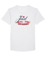 Just you and Me on Valentines Tricou mânecă scurtă guler larg Bărbat Skater