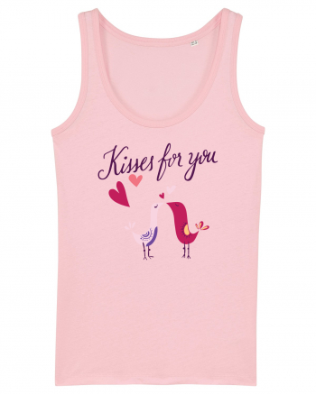 Kisses for you Birds Cotton Pink