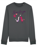 Kisses for you Birds Bluză mânecă lungă Unisex Rise