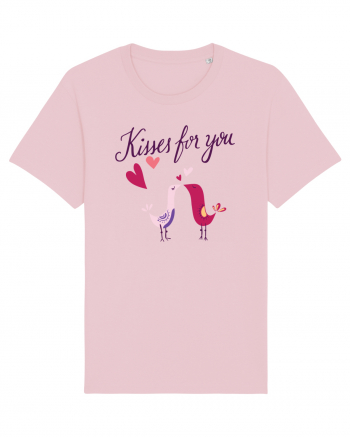 Kisses for you Birds Cotton Pink