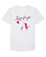 Kisses for you Birds Tricou mânecă scurtă guler larg Bărbat Skater