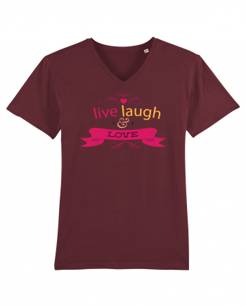 Live Laugh and Love Burgundy