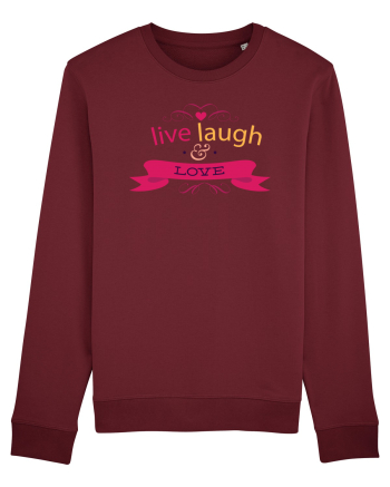 Live Laugh and Love Burgundy