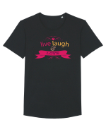 Live Laugh and Love Tricou mânecă scurtă guler larg Bărbat Skater