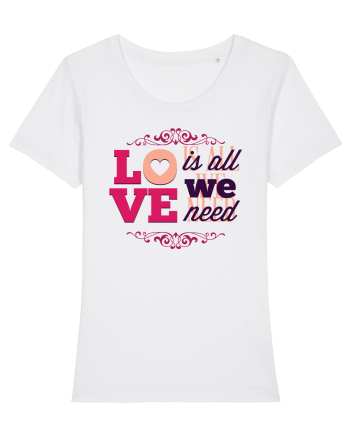 Love is all we need Pink White