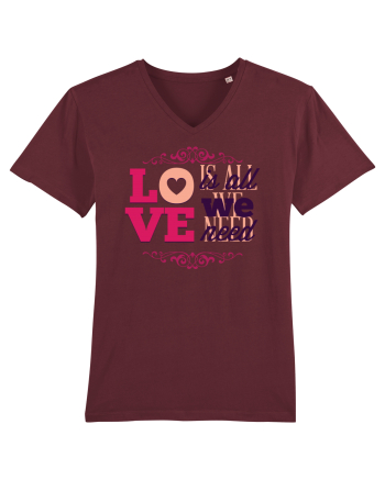 Love is all we need Pink Burgundy