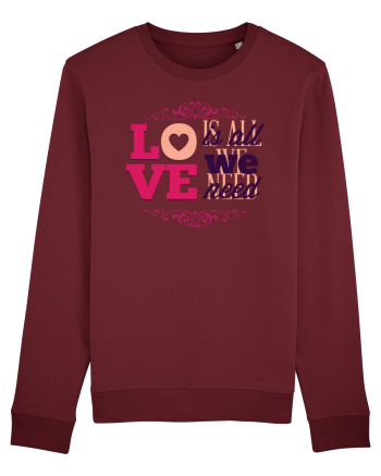 Love is all we need Pink Burgundy
