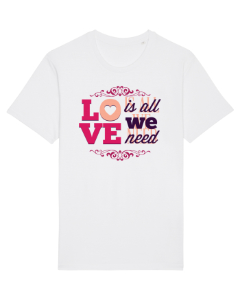 Love is all we need Pink White