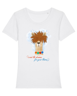 Lama drama Tricou mânecă scurtă guler larg fitted Damă Expresser