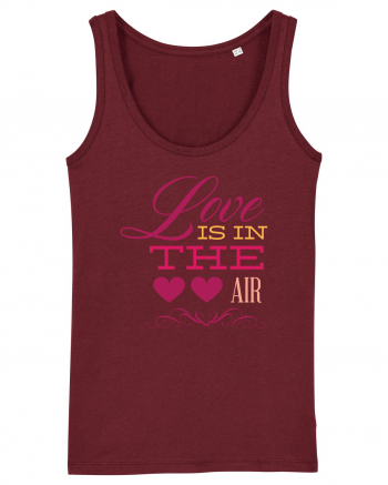 Love is in the Air Hearts Burgundy