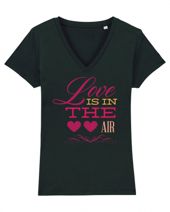 Love is in the Air Hearts Black