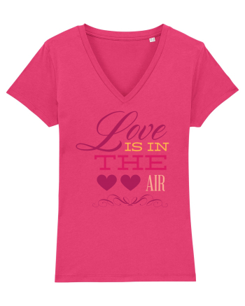 Love is in the Air Hearts Raspberry
