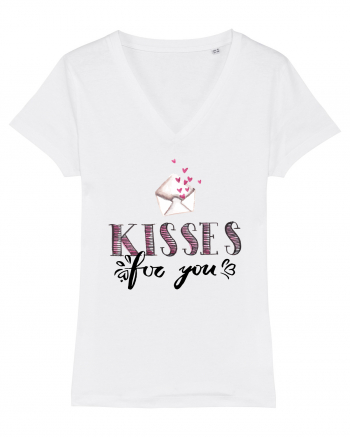 Kisses for you letter White