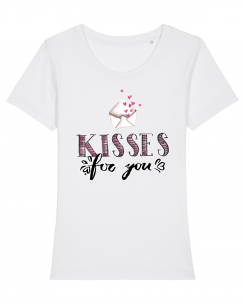 Kisses for you letter White