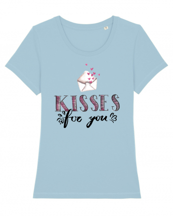 Kisses for you letter Sky Blue