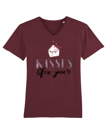 Kisses for you letter Burgundy