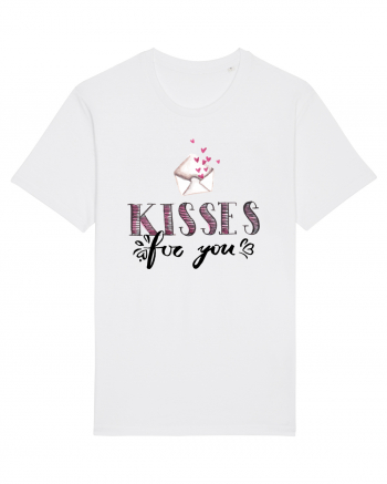 Kisses for you letter White