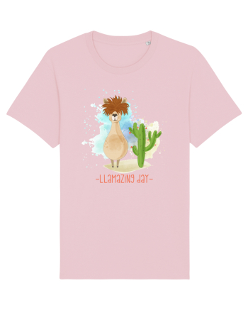 Lama cu mesaj Cotton Pink
