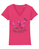 You are my Universe Tricou mânecă scurtă guler V Damă Evoker