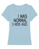 I was normal 3 kids ago Tricou mânecă scurtă guler larg fitted Damă Expresser