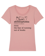 Abibliophobia Tricou mânecă scurtă guler larg fitted Damă Expresser
