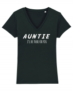 Auntie Friends Tricou mânecă scurtă guler V Damă Evoker