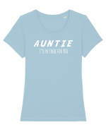 Auntie Friends Tricou mânecă scurtă guler larg fitted Damă Expresser