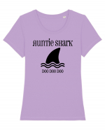 Auntie Shark Tricou mânecă scurtă guler larg fitted Damă Expresser