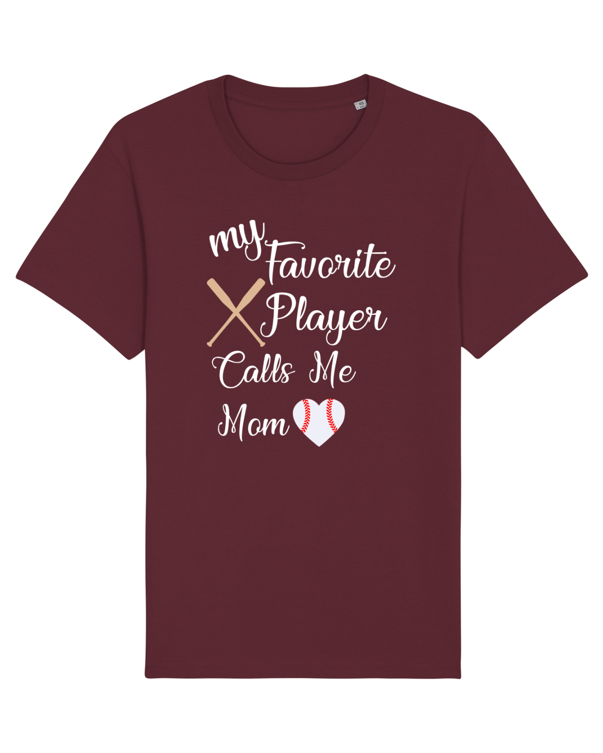 Tricou mânecă scurtă Unisex Rocker Burgundy