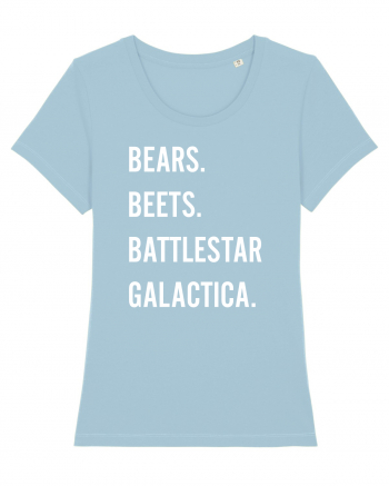 Bears Beets Battlestar Galactica Sky Blue