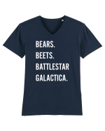 Bears Beets Battlestar Galactica Tricou mânecă scurtă guler V Bărbat Presenter