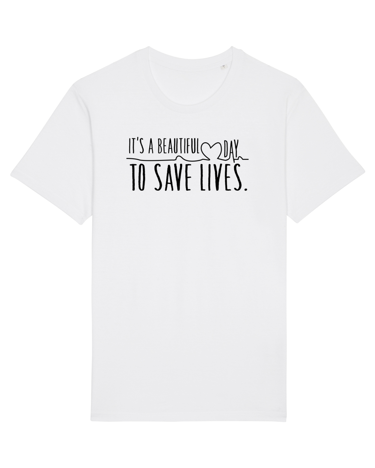 Tricou mânecă scurtă Unisex Rocker White
