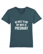 Be nice to my Wife Tricou mânecă scurtă guler V Bărbat Presenter