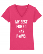 My Friend has Paws Tricou mânecă scurtă guler V Damă Evoker