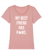 My Friend has Paws Tricou mânecă scurtă guler larg fitted Damă Expresser