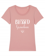 Blessed Grandma Tricou mânecă scurtă guler larg fitted Damă Expresser