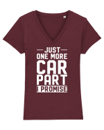 Car Part Guy Tricou mânecă scurtă guler V Damă Evoker