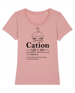 Cation Tricou mânecă scurtă guler larg fitted Damă Expresser