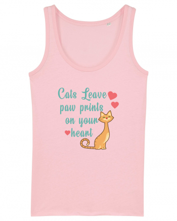 Paw Prints on Your Heart Cotton Pink