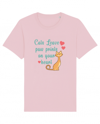 Paw Prints on Your Heart Cotton Pink