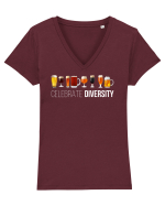Celebrate Diversity Beers Tricou mânecă scurtă guler V Damă Evoker