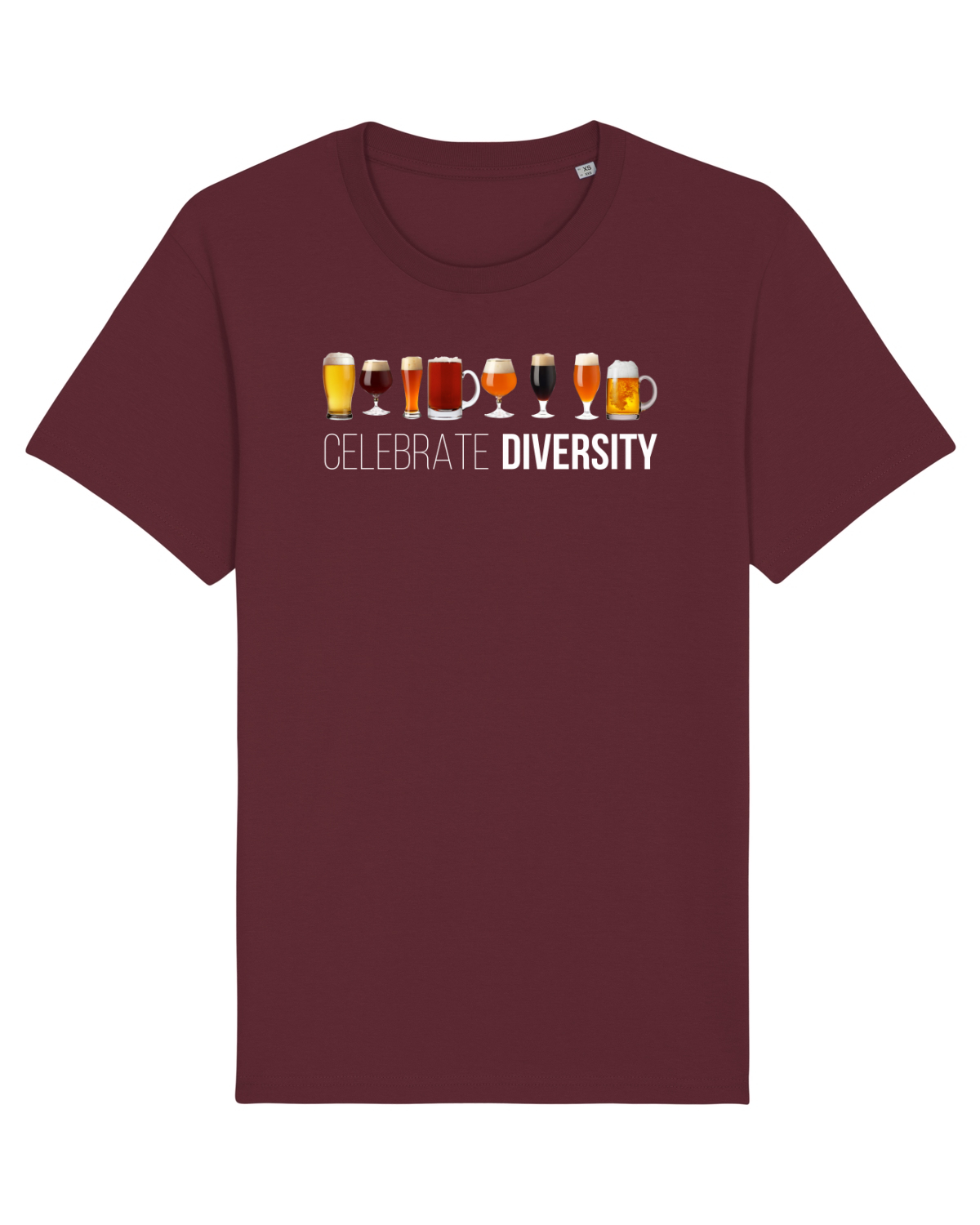 Tricou mânecă scurtă Unisex Rocker Burgundy