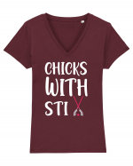 Chicks With Stix Tricou mânecă scurtă guler V Damă Evoker